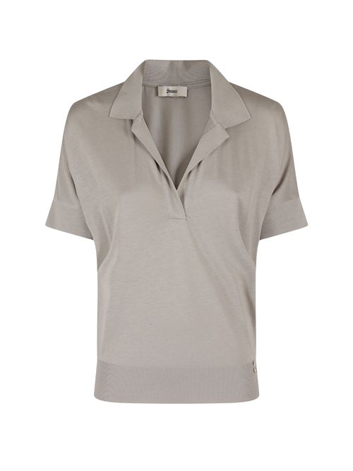 Polo in misto cotone Tortora Herno | JPL00113D 520562600